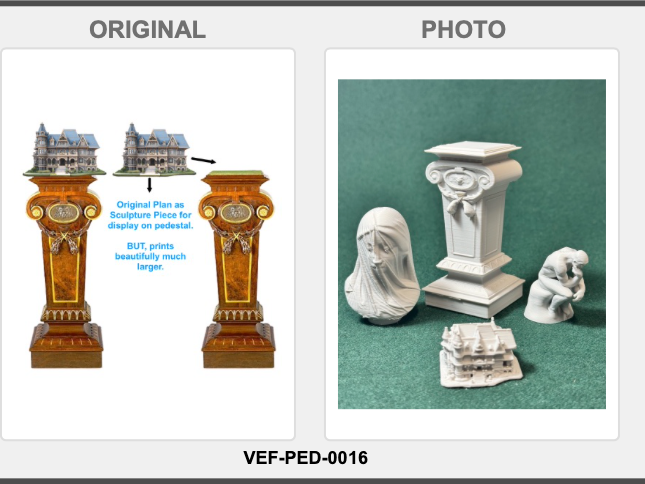 Viktorianischer Ausstellungs-Sockel 1:12 Puppenhaus Miniatur Puppenstube