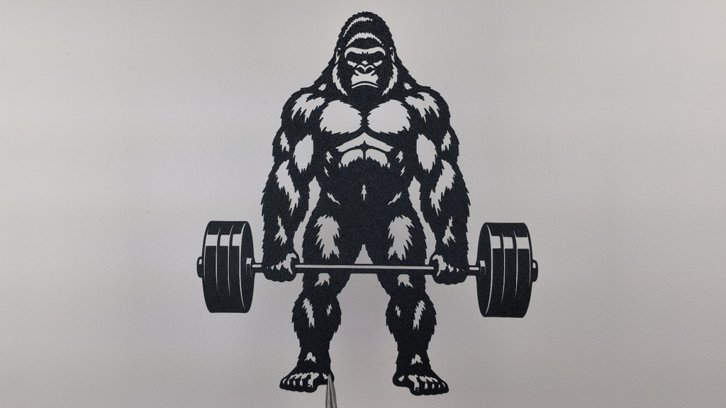 Gorilla Kreuzheben Fitnessstudio Wandkunst Dekor Wandbild Wanddeko Tiere