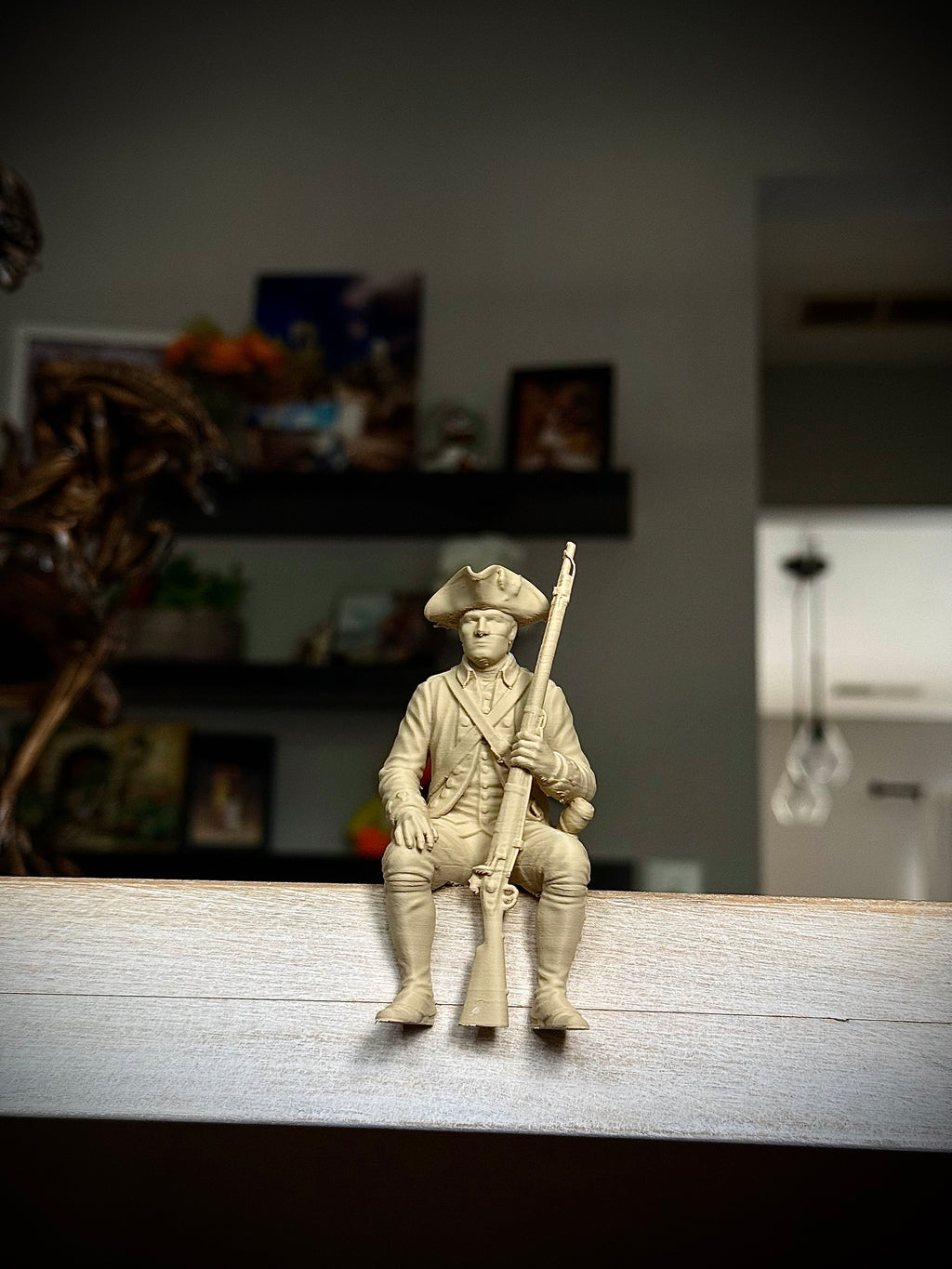 Figur Soldat Amerikanische Revolution Kantenhocker
