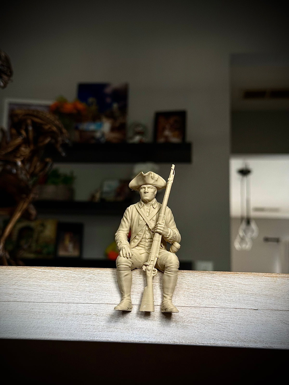 Figur Soldat Amerikanische Revolution Kantenhocker