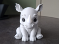 Süßes Baby Nashorn Figur Deko Statue Tierfigur Tiere Tierliebhaber süß