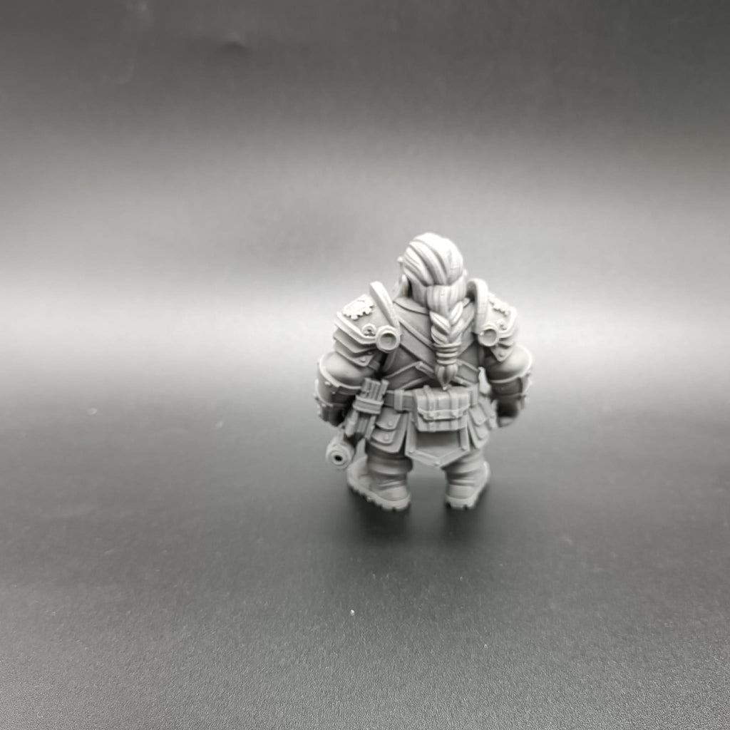 Steampunk Fantasy Zwergen-Ingenieur Figur Deko