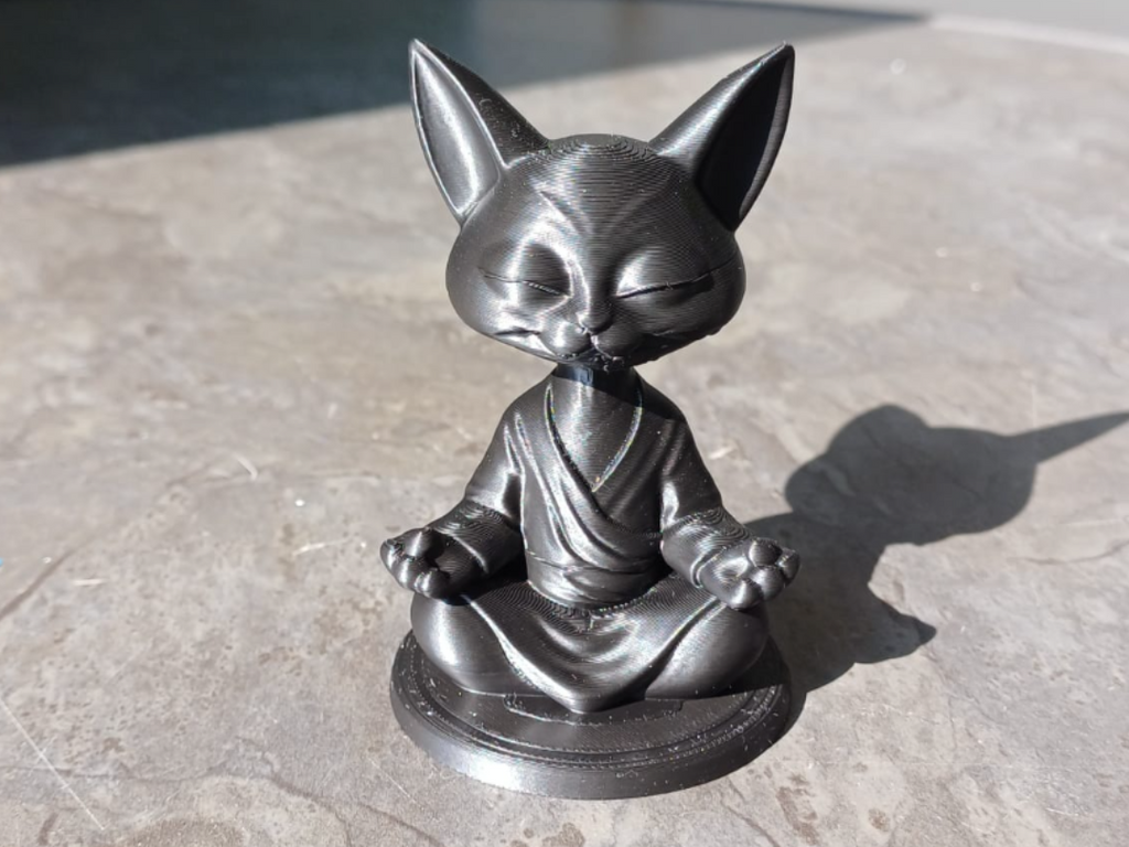 Zen Katze Meditationsfigur Friedliche Schreibtischdekoration Deko Statue