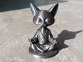 Zen Katze Meditationsfigur Friedliche Schreibtischdekoration Deko Statue