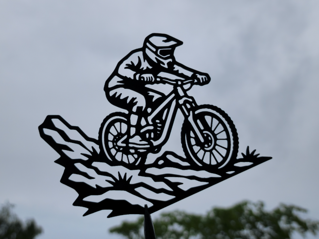 Mountainbike Downhill 2D Wandkunst Wandbild Wanddeko Wanddekoration Deko