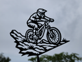 Mountainbike Downhill 2D Wandkunst Wandbild Wanddeko Wanddekoration Deko