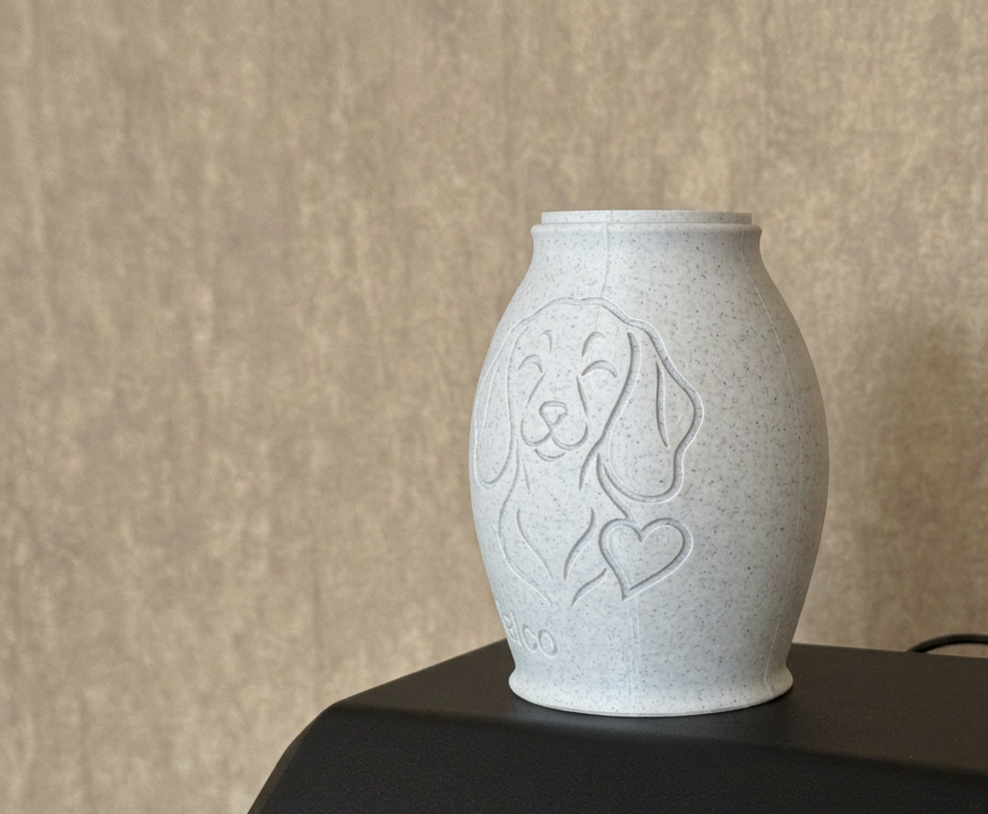 Tierurne Dackel Linien-Design