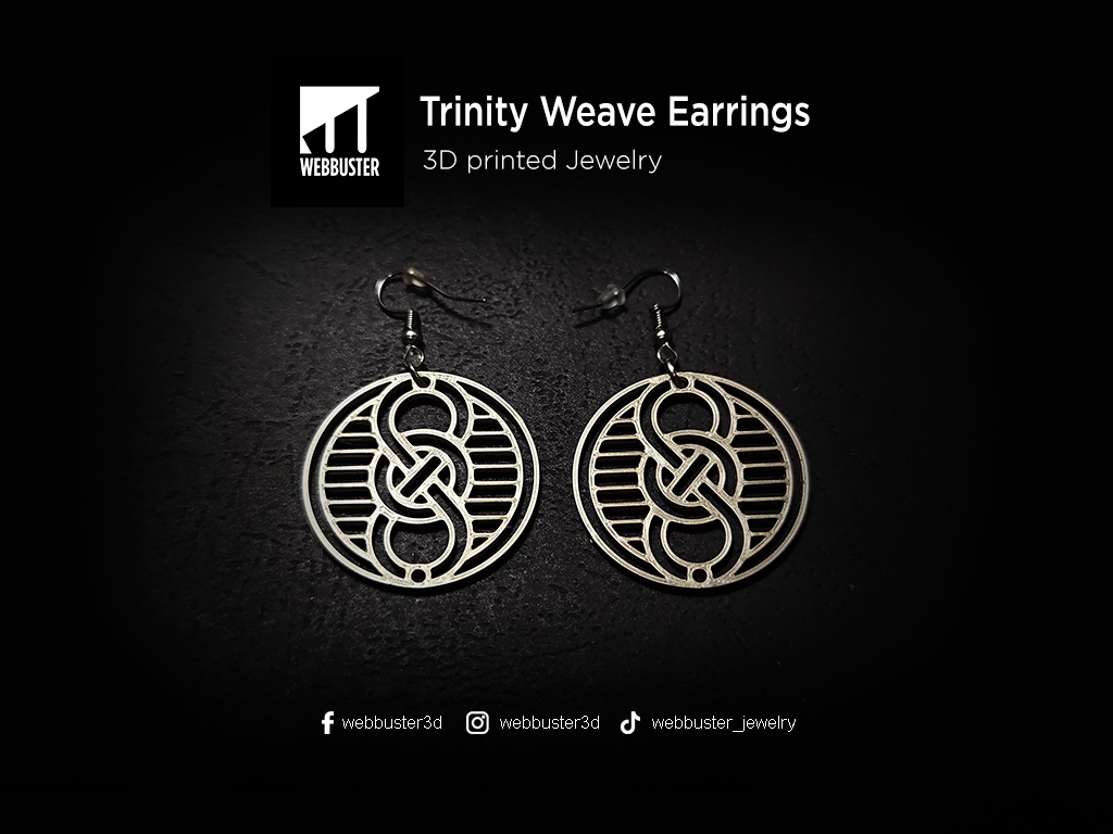 Ohrringe Trinity Weave Ohrhänger leicht Damen Mädchen Schmuck Ohrschmuck