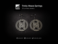Ohrringe Trinity Weave Ohrhänger leicht Damen Mädchen Schmuck Ohrschmuck