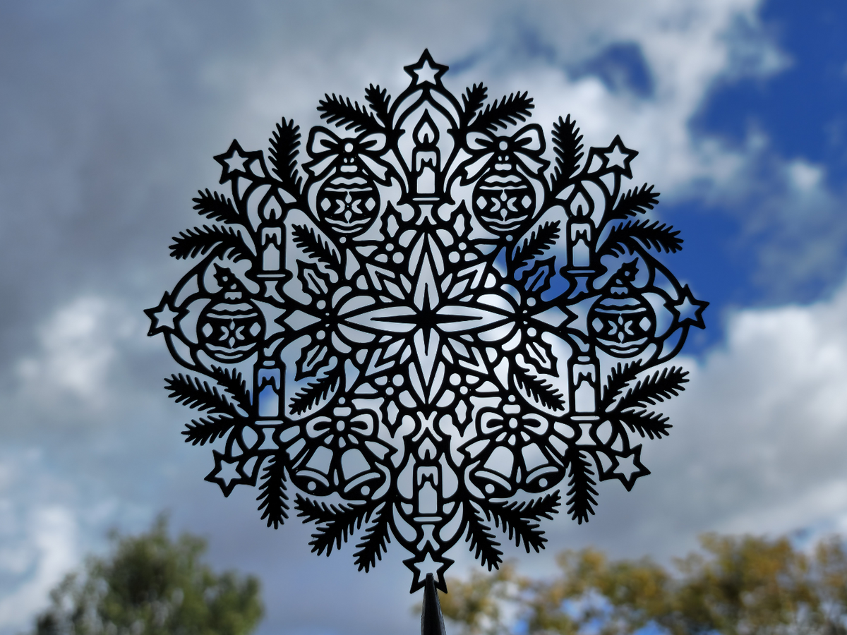 Weihnachtsornament Mandala Wandkunst Wandbild Wanddeko Wanddekoration Deko