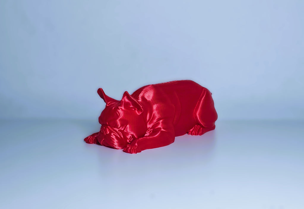 Französische Bulldogge schlafend Figur
