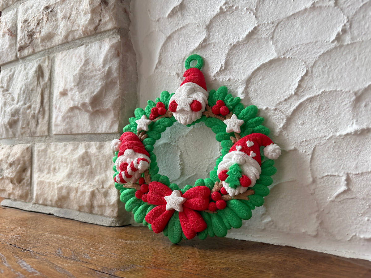 Weihnachtskranz mit Wichteln Türkranz Deko