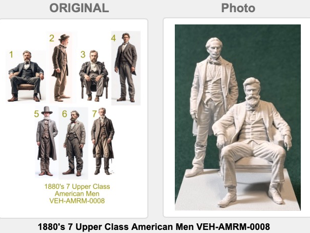 1880er Jahre Amerikanische Herren der Oberschicht Figur Deko Statue Vitrine