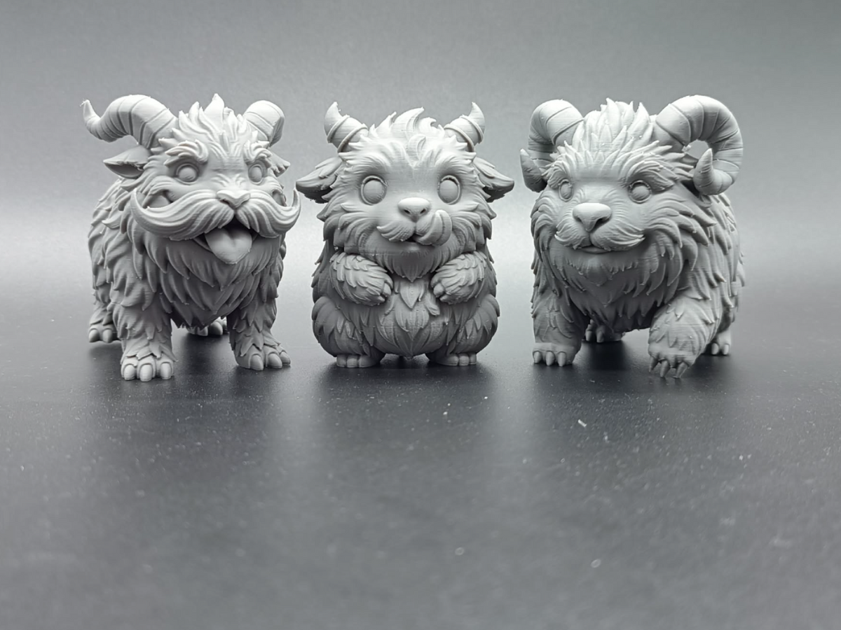 Chibi flauschige Monsterfamilie Niedliche e Figur Deko