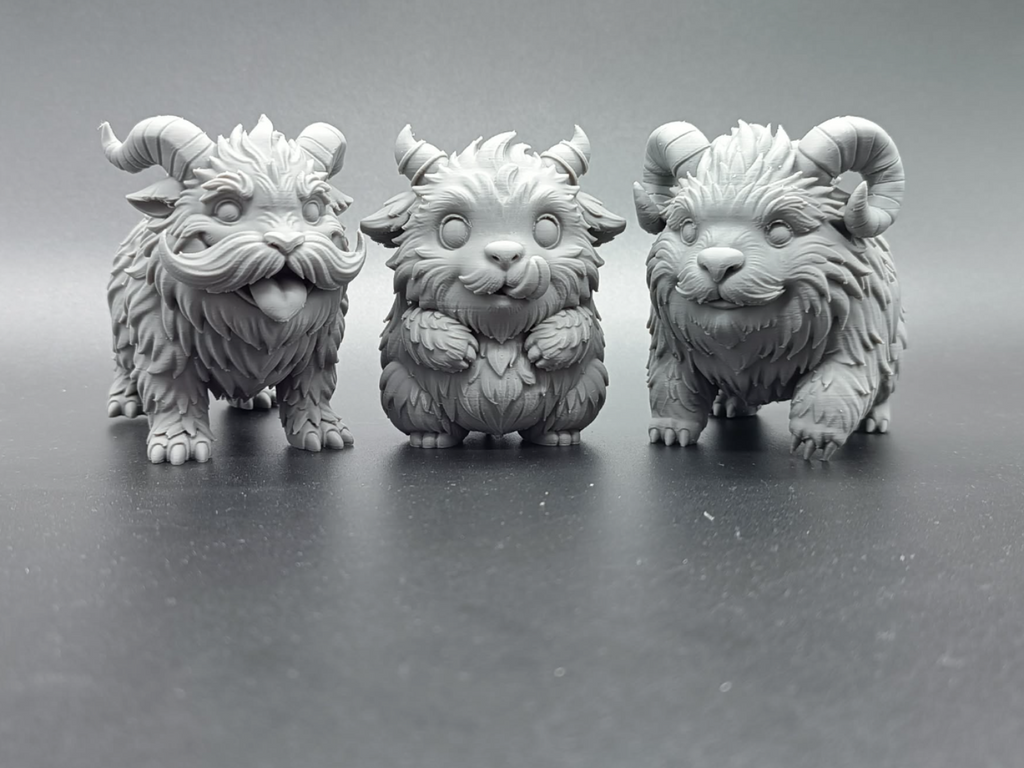 Chibi flauschige Monsterfamilie Niedliche e Figur Deko