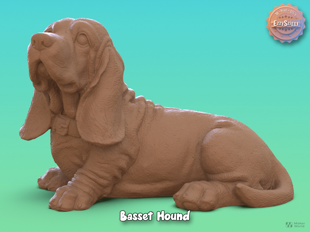 Basset Hound Figur Deko Statue Skulptur Dekoration Geschenk Vitrine