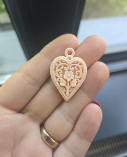 Victorianisches Herz-Taschenanhänger ohne Kette Kettenanhänger Schmuck