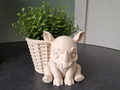 Entzückender Baby-Nashorn-Pflanztopf Blumentopf Übertopf Weihnachten süß
