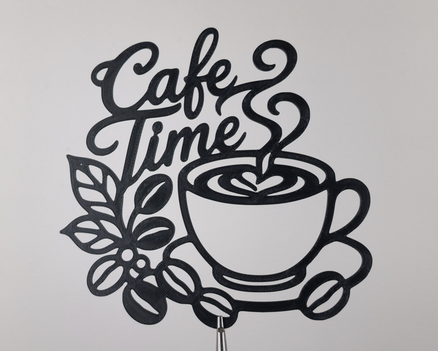 Café Zeit Kaffee 2D Wandkunst Wandbild Wanddeko Wanddekoration Wohnzimmer