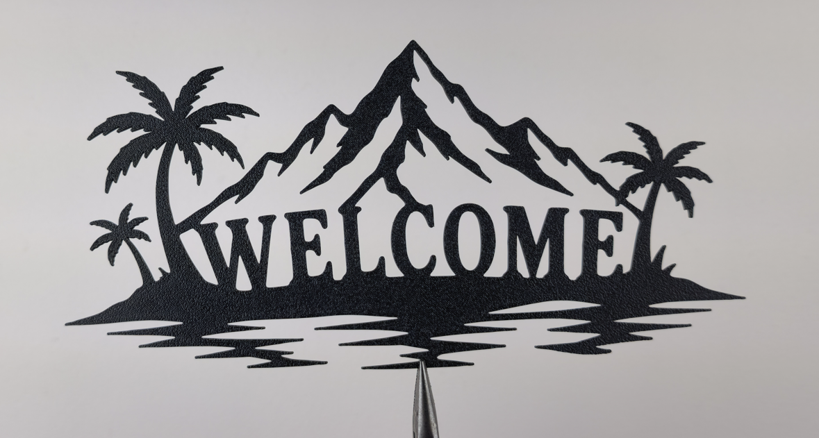 Tropische Willkommens-Insel Wandkunst Wandbild Wanddeko Wanddekoration