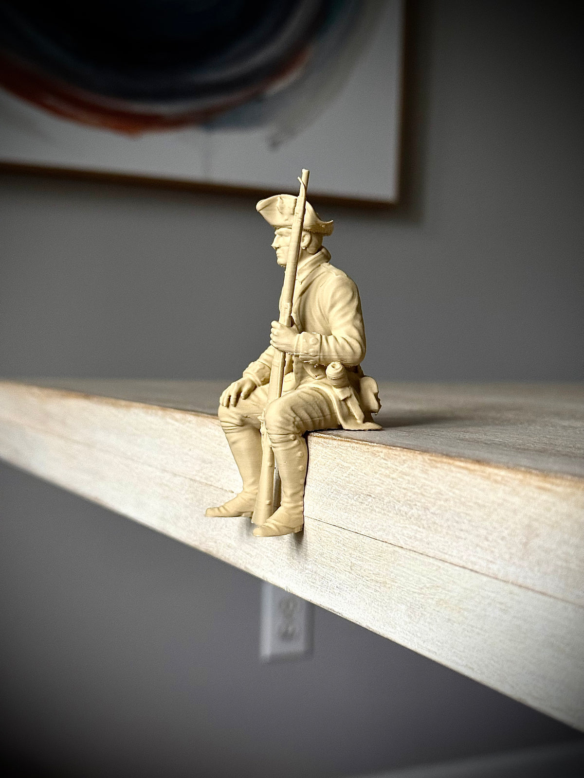 Figur Soldat Amerikanische Revolution Kantenhocker
