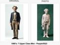 1880er 7 Männer der Oberschicht Personen 0023 Figur Deko Statue Fantasy