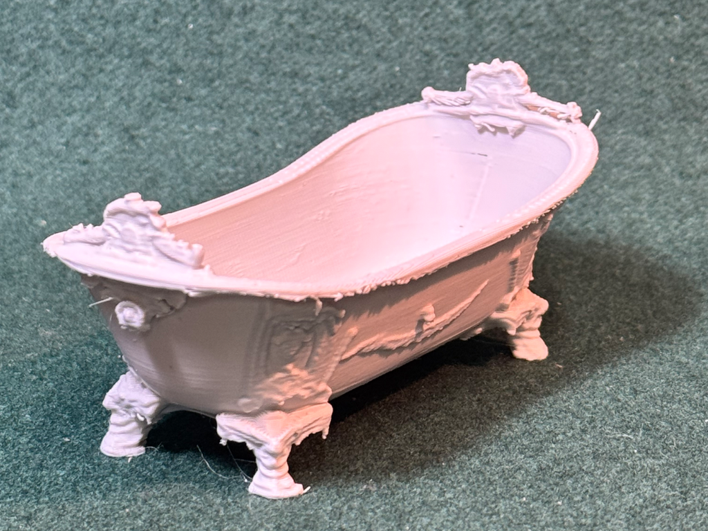 Puppenhaus Mini Badewanne aus der viktorianischen Ära 2 Miniatur 1:12