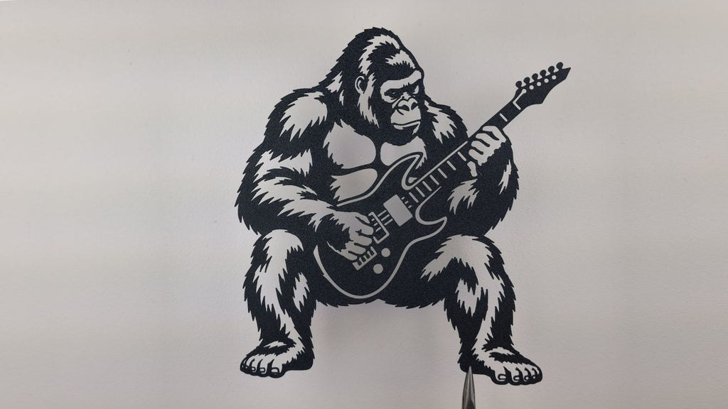Wandkunst Gorilla spielt E-Gitarre Wandbild Wanddeko Wanddekoration Tiere
