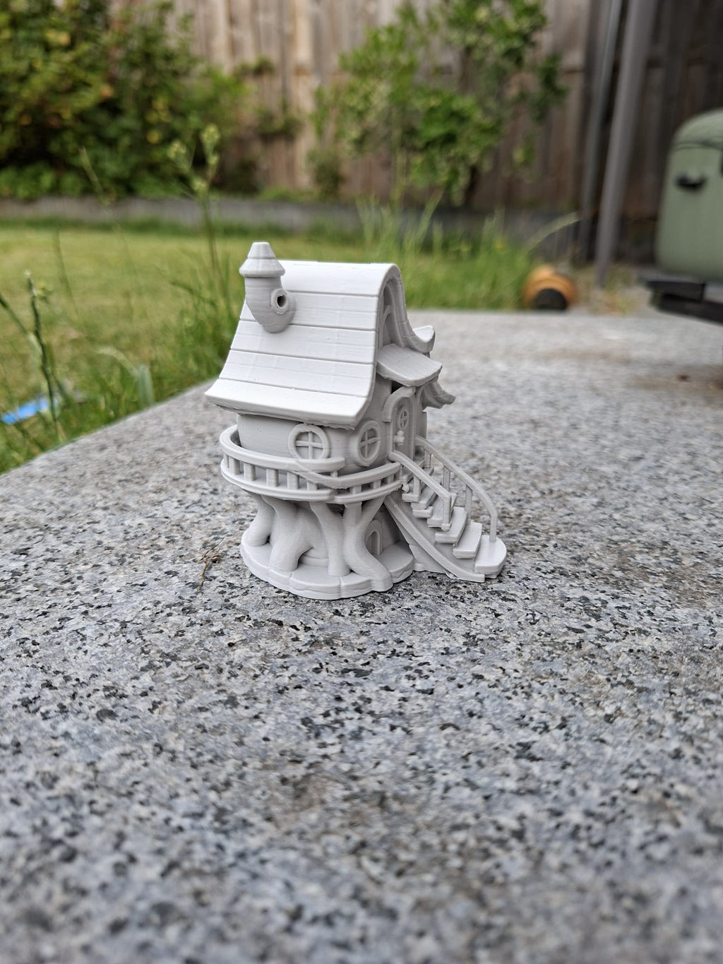Verzaubertes Feenhaus Baumhaus Figur Deko Statue Fantasy Mittelalter