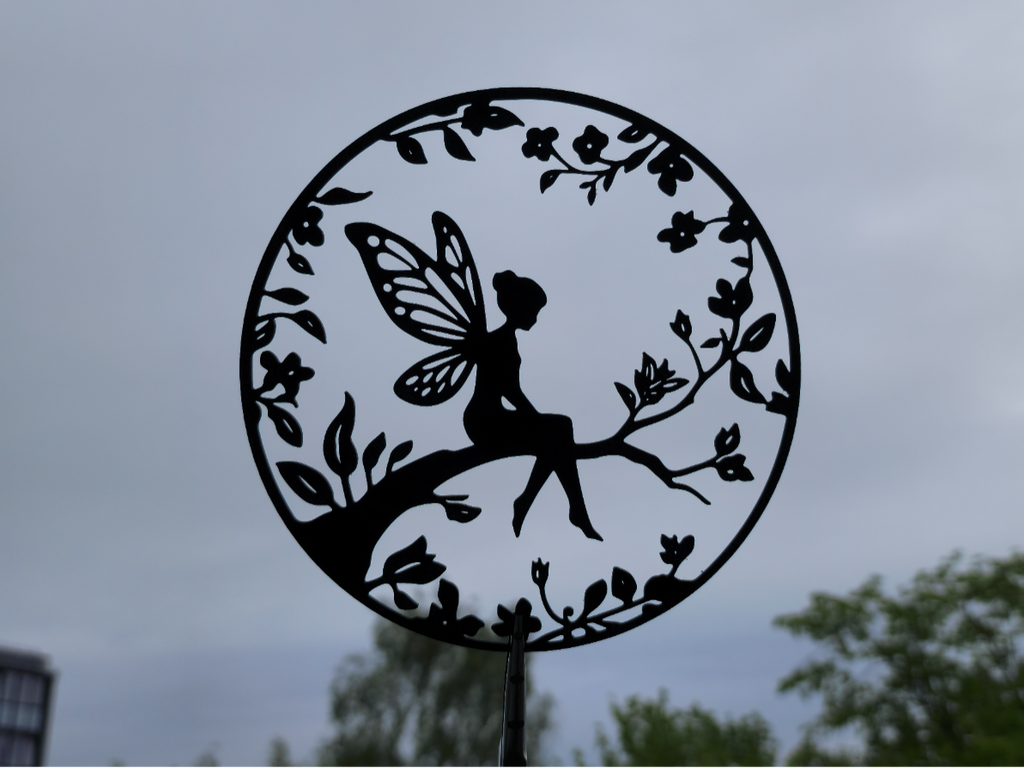 Feen-Silhouette 2D Wandkunst Wandbild Wanddeko Wanddekoration Fantasy Deko