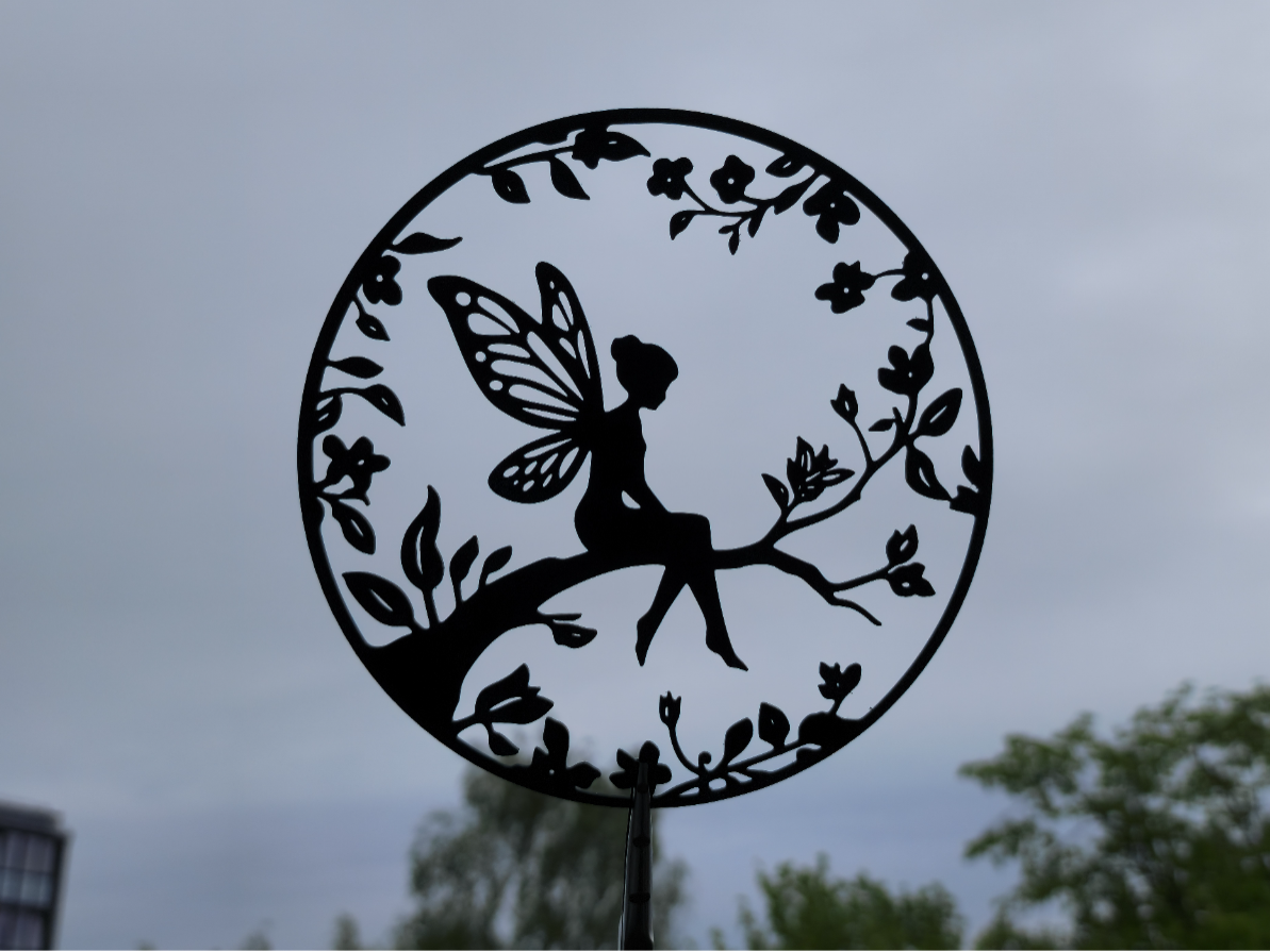 Feen-Silhouette 2D Wandkunst Wandbild Wanddeko Wanddekoration Fantasy Deko