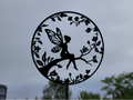 Feen-Silhouette 2D Wandkunst Wandbild Wanddeko Wanddekoration Fantasy Deko