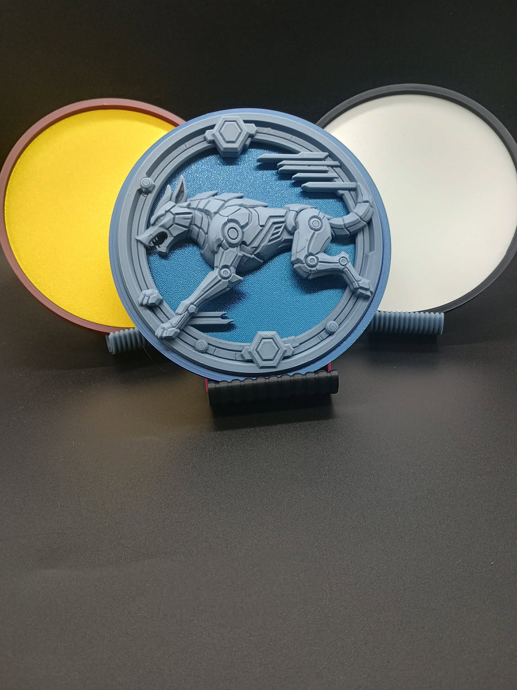 Cyberpunk Wolf Layered Wandbild