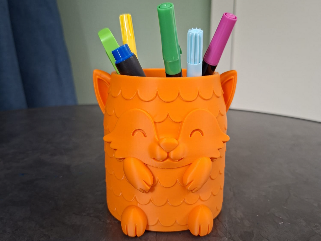 Glücklicher Fuchs Schreibtischfreund Figur Deko Statue Weihnachten Advent