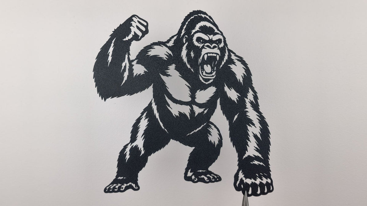 Brüllende Gorilla Wandkunst Deko Wandbild Wanddeko Wanddekoration Tiere