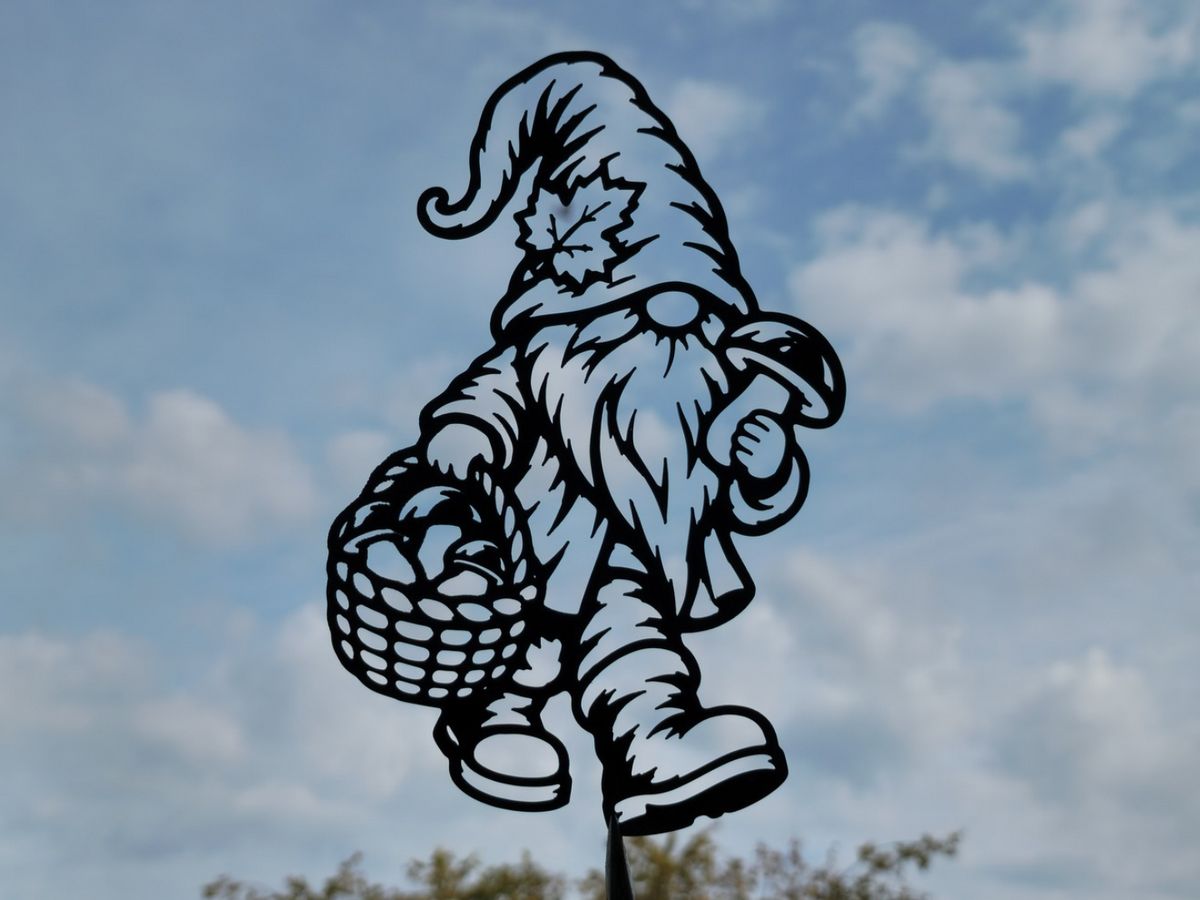 Herbst-Gnom-Pilz-Wandkunst-Dekor Wandbild Wanddeko Wanddekoration Garten