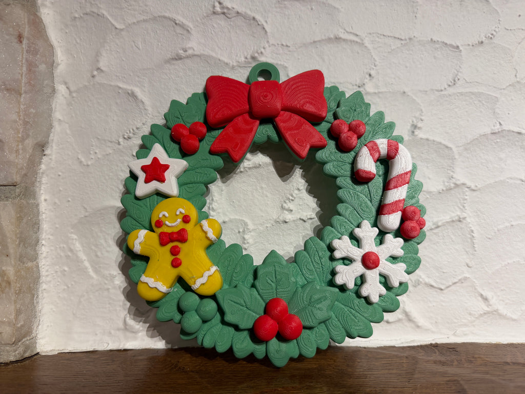 Weihnachtskranz mit Lebkuchenmann Türkranz Deko