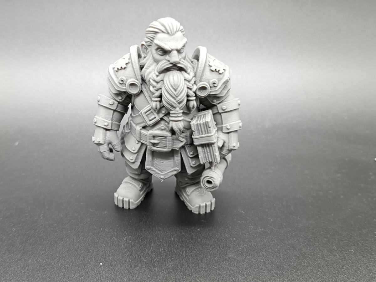 Steampunk Fantasy Zwergen-Ingenieur Figur Deko