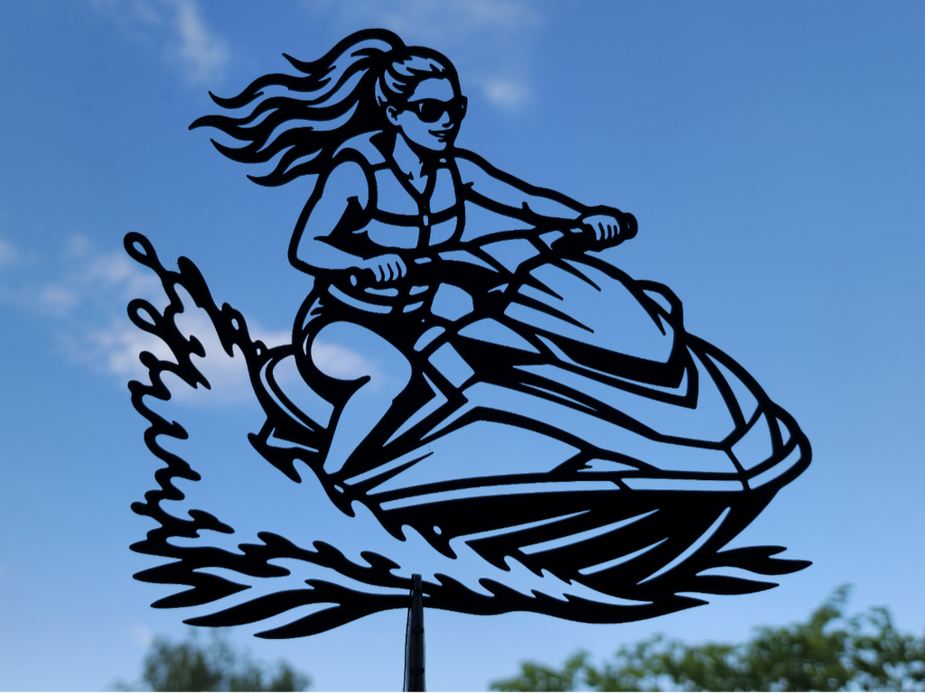 Jet Ski Girl 2D Wandkunst Wassersport-Dekor Wandbild Wanddeko Wohnzimmer
