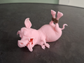 Schwein gefesselt aber immer noch glücklich Figur Deko Statue Weihnachten