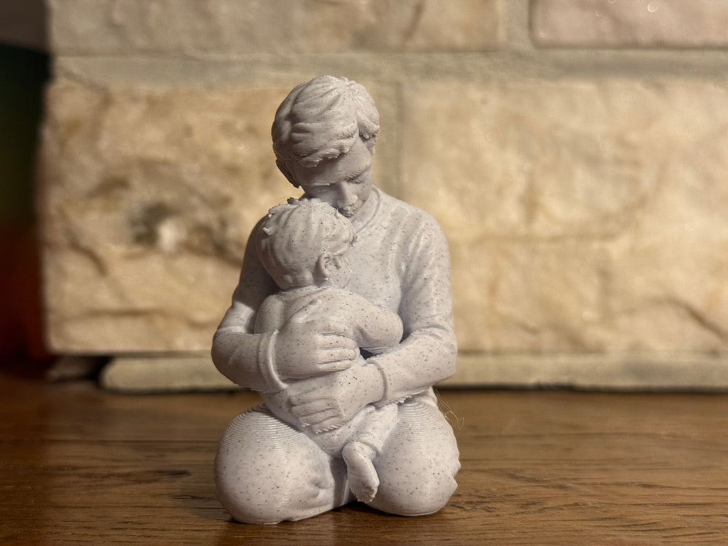 Figur Vater mit Sohn Deko