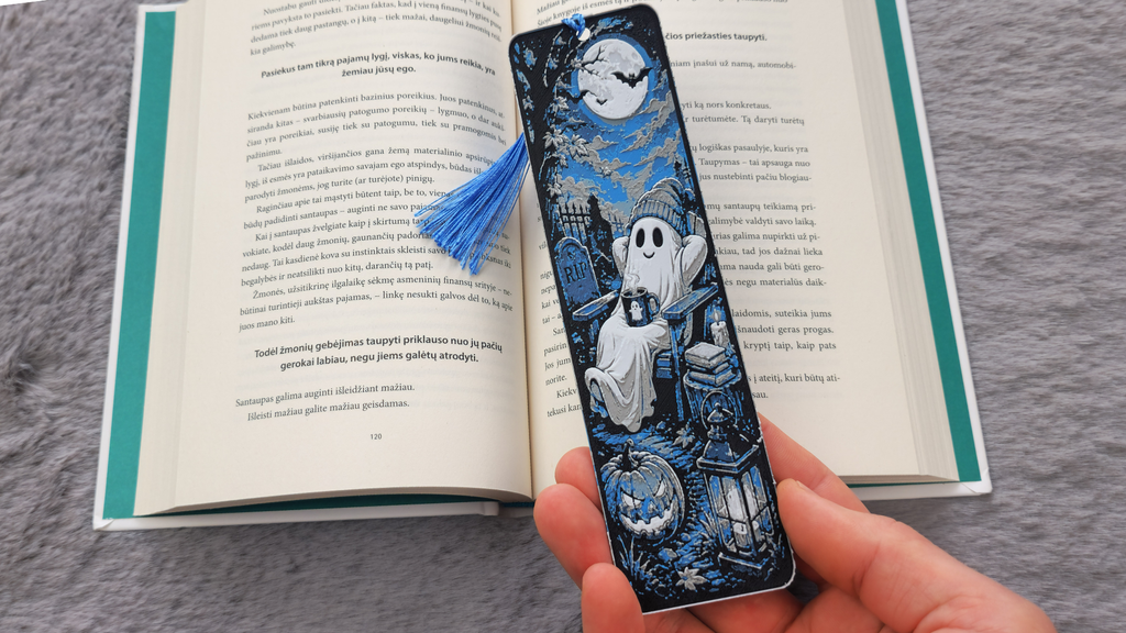 Wandbild Entspannter Geist Halloween HueForge Lesezeichen mehrfarbig Bild