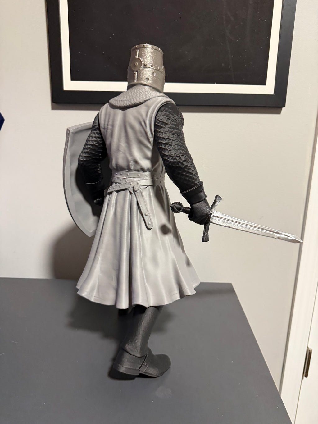 Statue Kreuzritter mittelalterlich 50 cm
