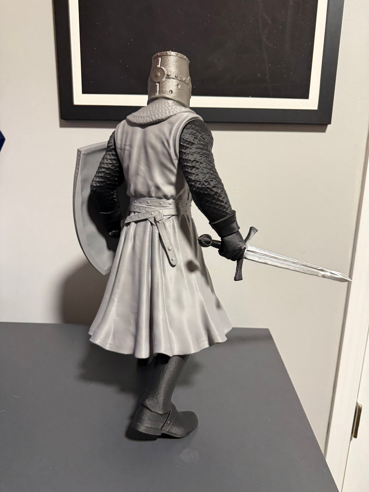 Statue Kreuzritter mittelalterlich 50 cm