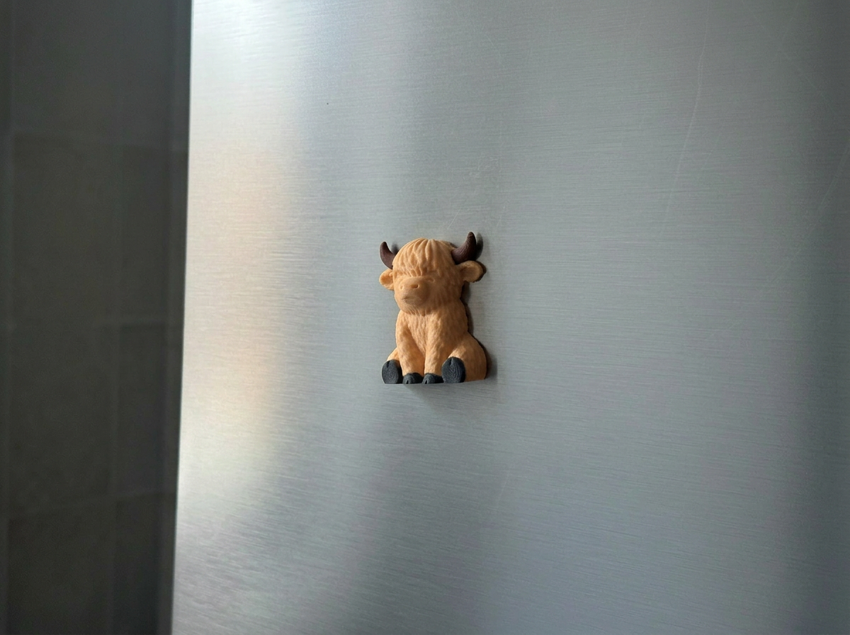 Kühlschrankmagnet Hochlandrind Deko Variante 2