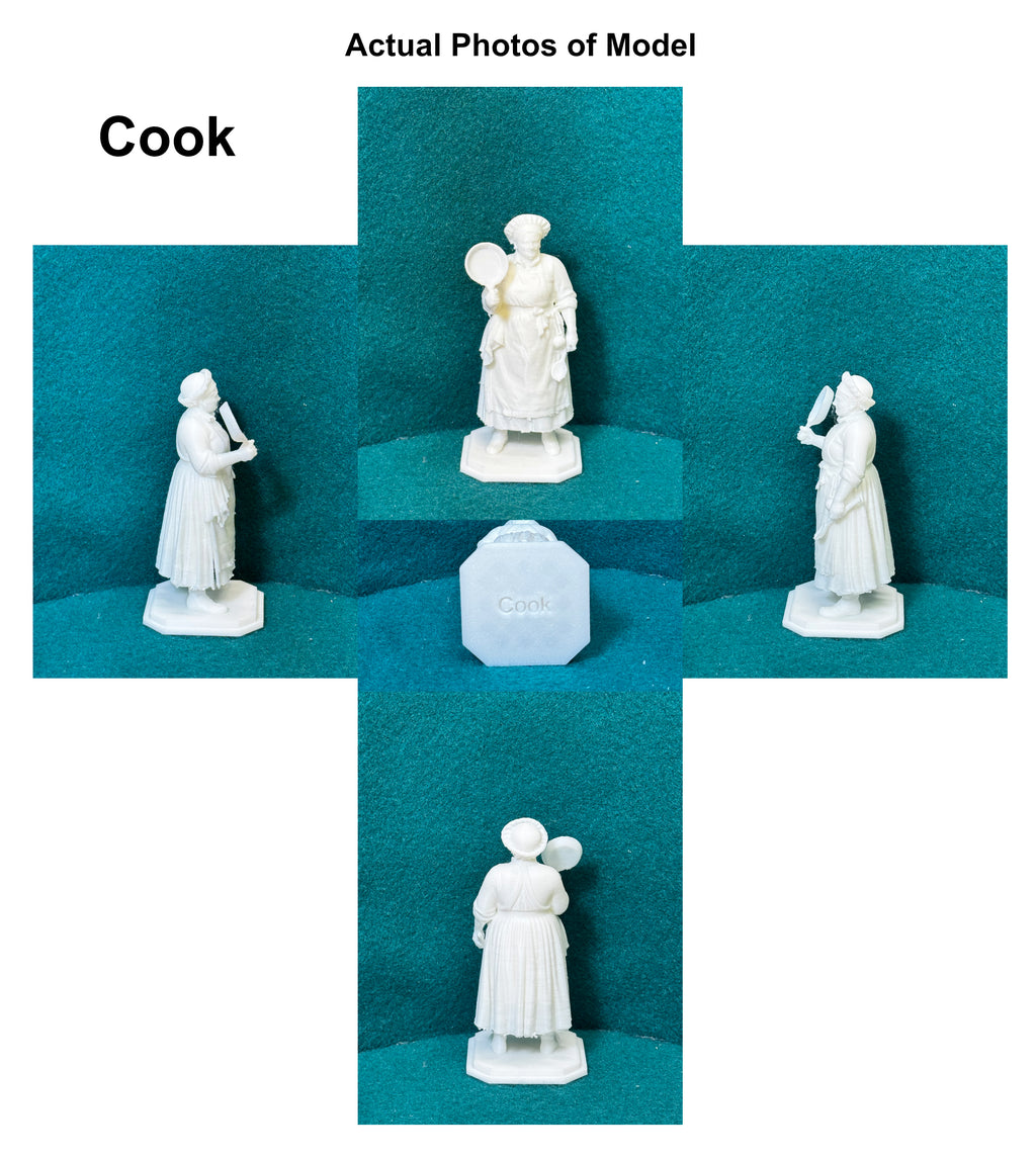 Koch Mysteriöser Charakter Figur Deko Statue Puppenhaus Miniatur Diorama