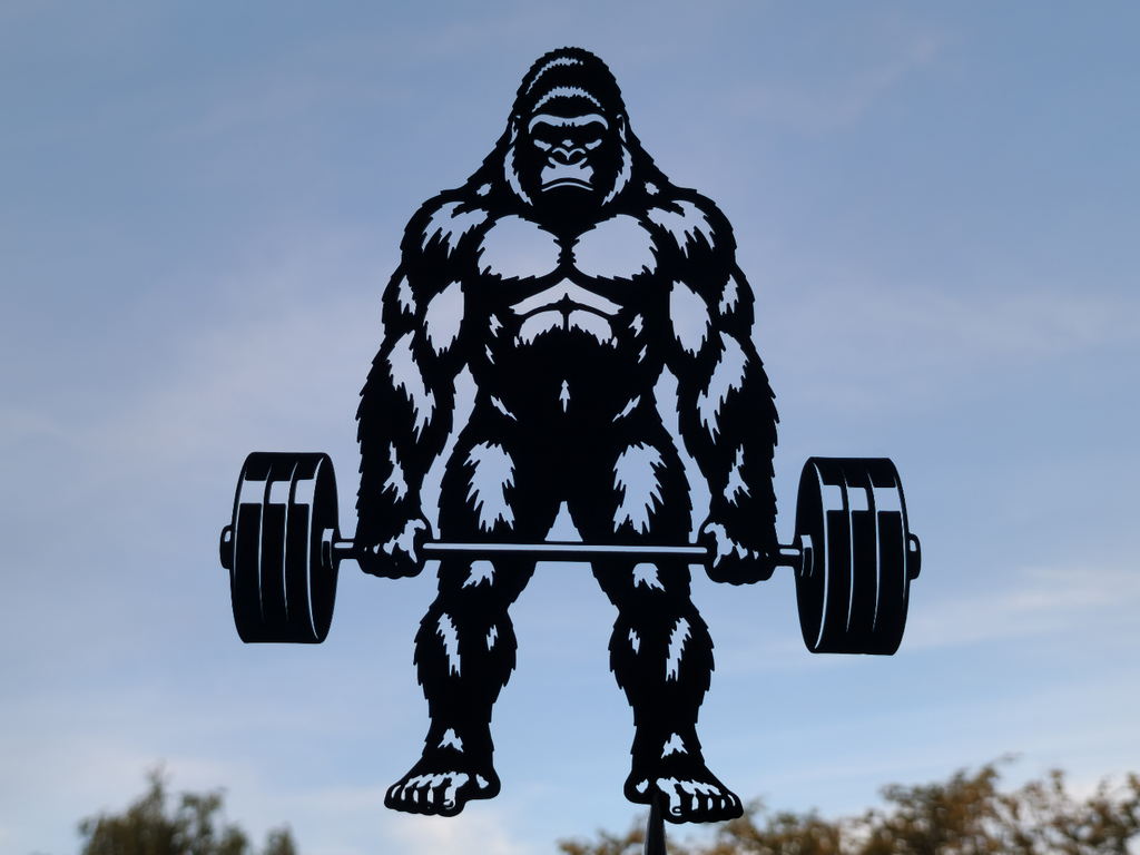 Gorilla Kreuzheben Fitnessstudio Wandkunst Dekor Wandbild Wanddeko Tiere