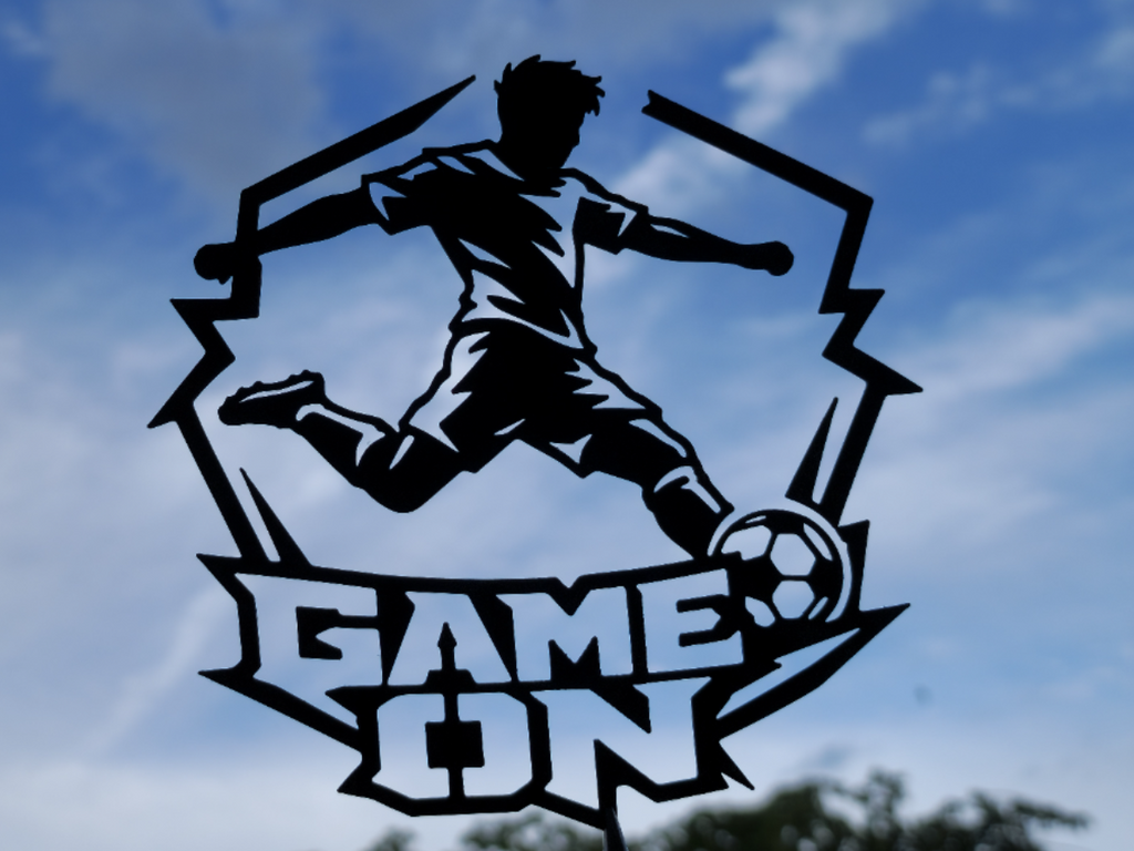 Game On Fußballspieler Wandkunst Dekor Wandbild Wanddeko Wanddekoration