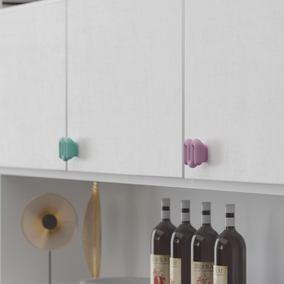 Schrankgriff Wellen-Design klassisch