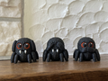 Nichts hören, sehen, sagen Figuren-Set Monsterspinnen